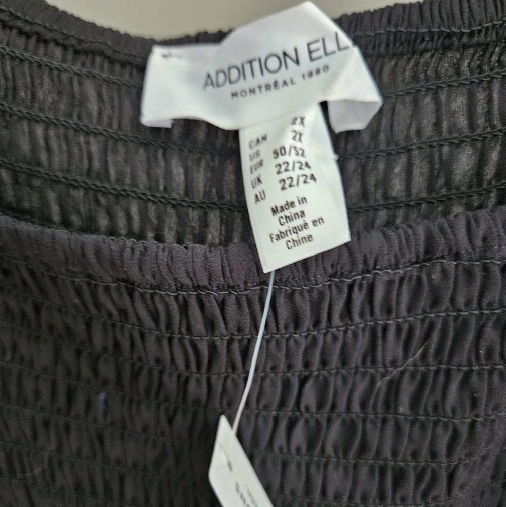 NWT Addition Elle Elegant Black Women's Top - Picture 3 of 4